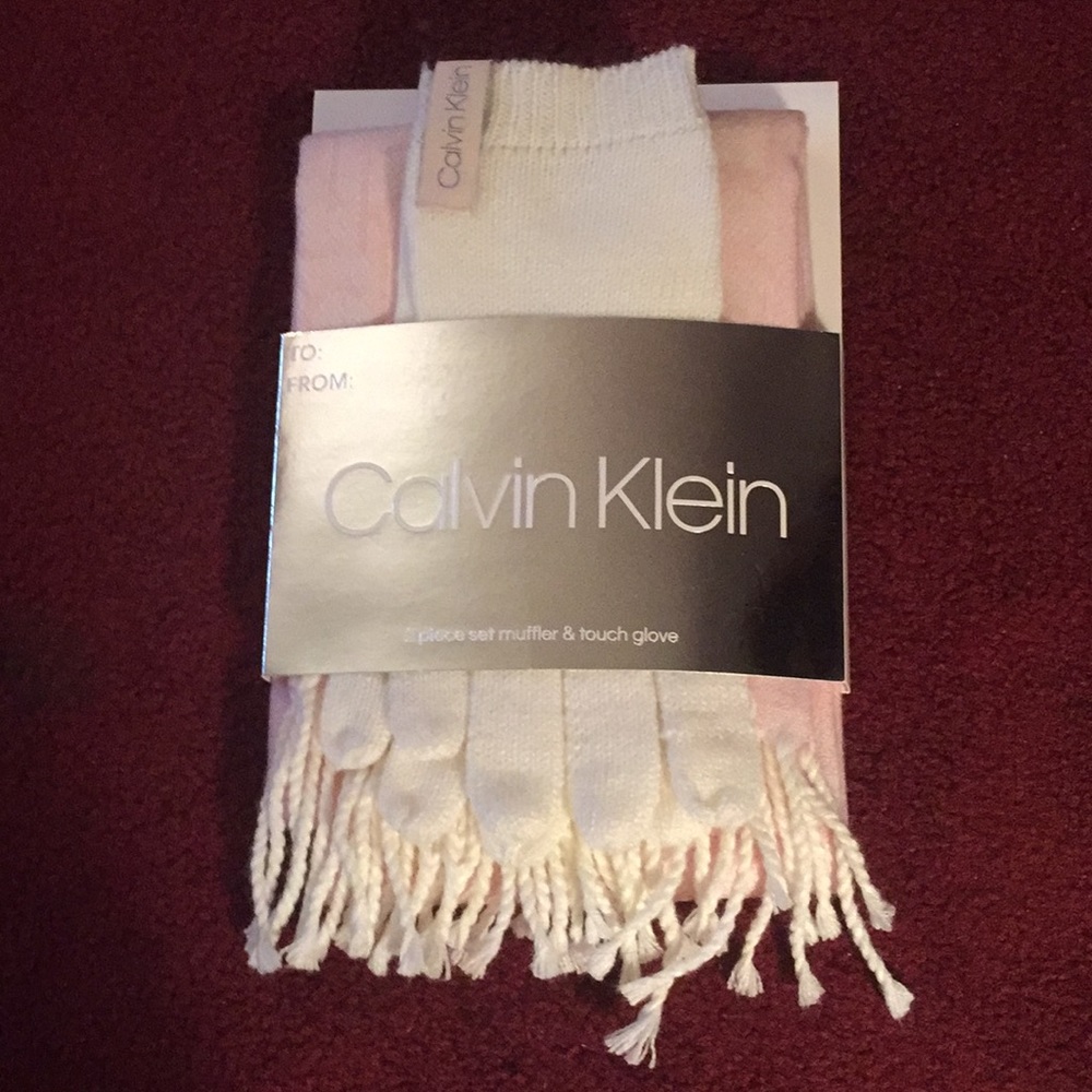 Calvin Klein Scarf and Gloves Set